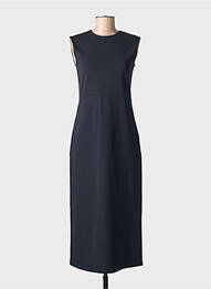 Rochie midi închidere cu fermoar la spate mâneci scurte negru MAX MARA femme