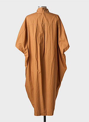 Rochie midi mâneci scurte mâneci scurte maro PIER ANTONIO GASPARI femeie
