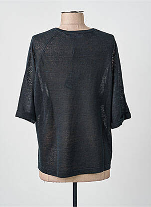 Tricou croială dreaptă mâneci scurte negru REPEAT femeie