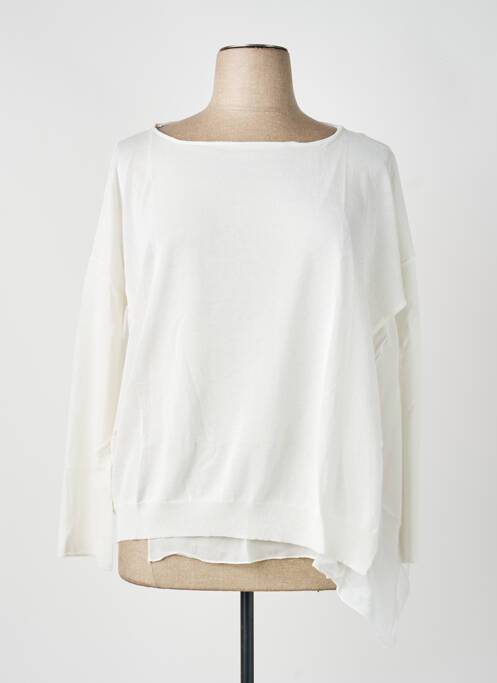 Pulover tunică alb PIER ANTONIO GASPARI femeie