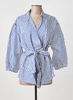 Cămașă croială cambrată mâneci 3/4 albastru WEEKEND MAXMARA femeie