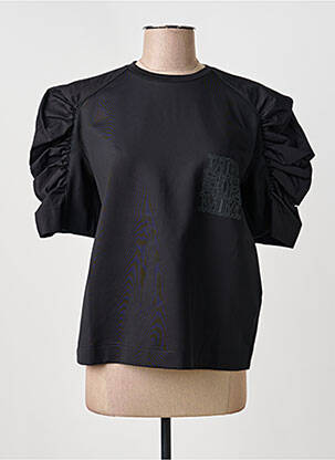 Top elasticitate mâneci scurte negru MAX MARA femeie