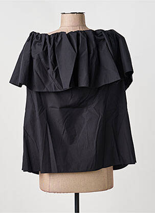 Bluză țesătură poplin mâneci scurte negru MAX MARA femeie