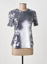 Top mâneci scurte mâneci scurte argintiu SPORTMAX femme