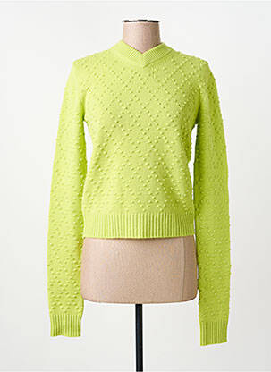 Pulover guler în v mâneci lungi verde SPORTMAX femeie