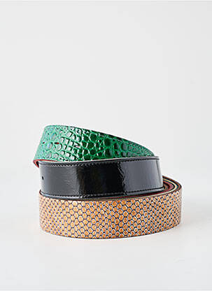 Curea efect material satinat verde YOLETE femeie