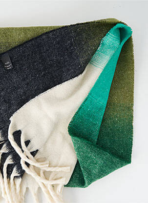 Eșarfă tricotaj din plasă verde WILD femeie