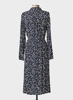Rochie midi imprimeu fantezie mâneci lungi albastru HARRIS WILSON femeie