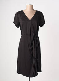 Rochie midi mâneci scurte mâneci scurte negru LOLA ESPELETA femme