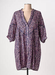 Rochie scurtă mâneci 3/4 mâneci 3/4 albastru ORFEO femeie