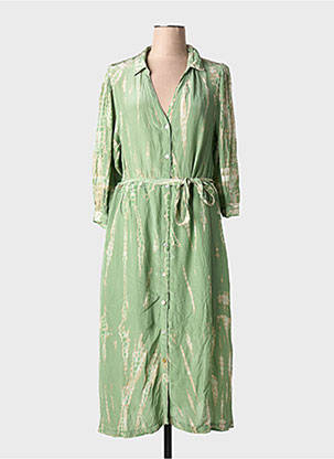 Rochie midi mâneci 3/4 mâneci 3/4 verde MKT STUDIO femeie