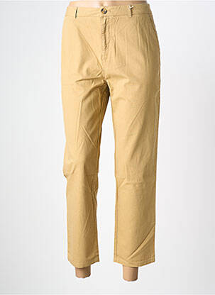 Pantalon 7/8 țesătură poplin mărime normală maro LAB DIP PARIS femeie