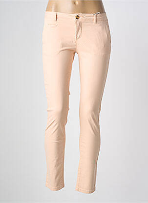 Pantalon chino țesătură poplin mărime normală roz LAB DIP PARIS femeie