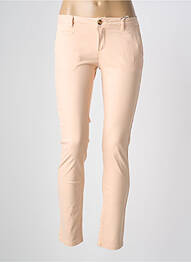 Pantalon chino țesătură poplin mărime normală roz LAB DIP PARIS femme