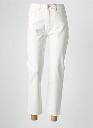 Pantalon 7/8 elasticitate mărime normală alb LA PETITE ETOILE femeie