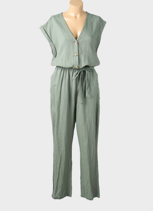 Salopetă-pantalon verde PIECES femeie