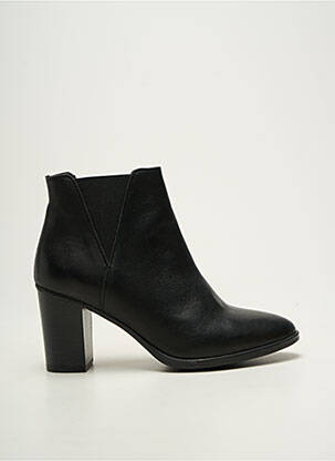 Botine/ghete toc pătrat toc de 7 la 9 cm negru REQINS femeie