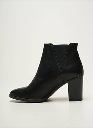 Botine/ghete toc pătrat toc de 7 la 9 cm negru REQINS femeie