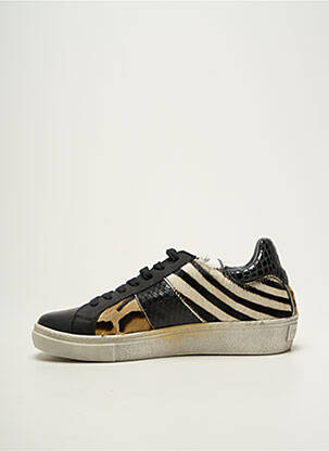 Adidași vârf rotund toc plat până la 3 cm negru REQINS femeie