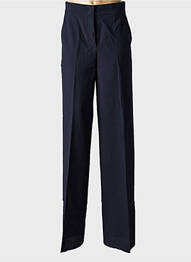 Pantalon larg țesătură crep talie înaltă negru MAX MARA femme