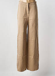 Pantalon evazat închidere cu fermoar sub clapetă cu cârlig talie joasă maro MAX MARA femeie