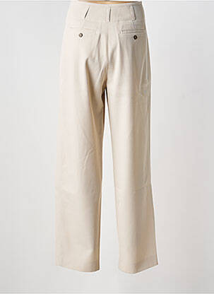Pantalon drept talie cu cleme talie înaltă bej WEEKEND MAXMARA femeie