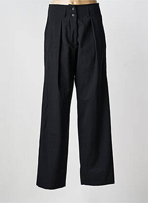 Pantalon drept talie cu cleme talie înaltă negru WEEKEND MAXMARA femeie