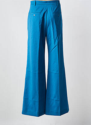 Pantalon evazat închidere cu fermoar sub clapetă cu cârlig talie înaltă albastru deschis WEEKEND MAXMARA femeie