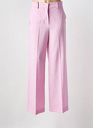 Pantalon larg țesătură crep talie înaltă roz WEEKEND MAXMARA femeie