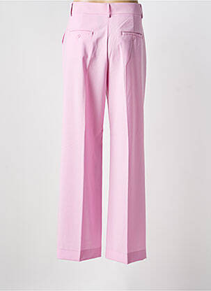 Pantalon larg țesătură crep talie înaltă roz WEEKEND MAXMARA femeie