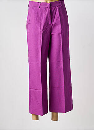 Pantalon 7/8 talie înaltă talie înaltă violet !OHO! femeie