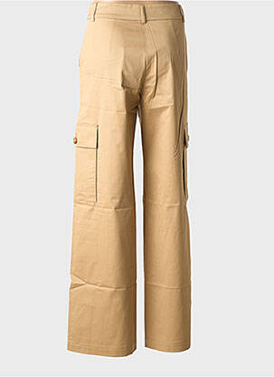 Pantalon cargo țesătură poplin talie înaltă bej PENNYBLACK femeie