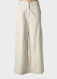 Pantalon cargo țesătură poplin talie înaltă bej MAX MARA femme