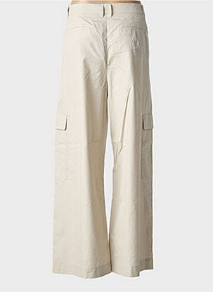 Pantalon cargo țesătură poplin talie înaltă bej MAX MARA femeie