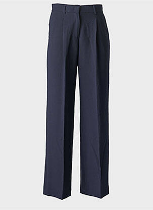 Pantalon drept talie cu cleme talie înaltă albastru PENNYBLACK femeie