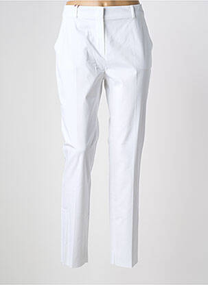 Pantalon chino țesătură poplin mărime normală alb MAX MARA femeie