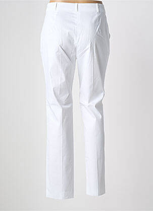 Pantalon chino țesătură poplin mărime normală alb MAX MARA femeie