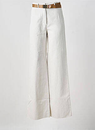 Pantalon larg bej MAXMARA femeie