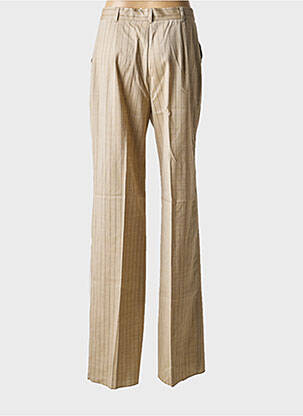 Pantalon drept țesătură crep mărime normală bej MAX MARA femeie