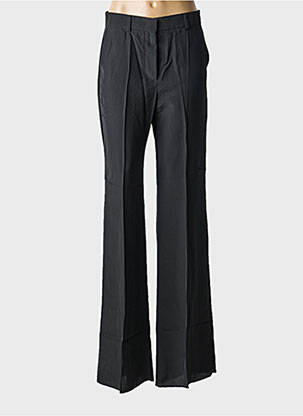 Pantalon evazat închidere cu fermoar sub clapetă cu cârlig talie înaltă negru SPORTMAX femeie