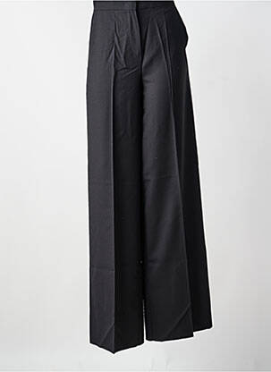 Pantalon larg țesătură crep talie înaltă negru MAX MARA femeie
