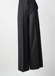 Pantalon larg țesătură crep talie înaltă negru MAX MARA femeie