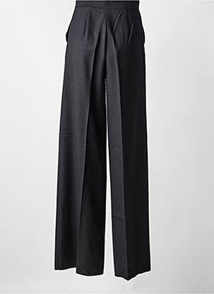 Pantalon larg țesătură crep talie înaltă negru MAX MARA femeie