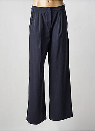 Pantalon larg țesătură crep talie înaltă albastru MM BY MAXMARA femeie