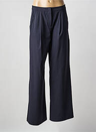 Pantalon larg țesătură crep talie înaltă albastru MM BY MAXMARA femme