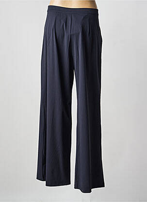 Pantalon larg țesătură crep talie înaltă albastru MM BY MAXMARA femeie