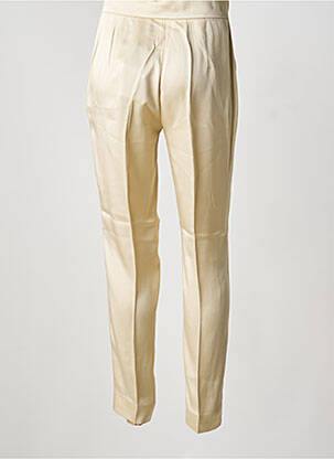 Pantalon slim talie înaltă talie înaltă bej MAX MARA femeie