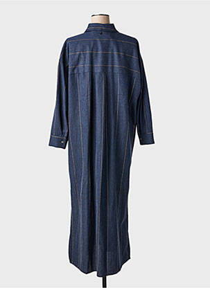 Rochie lungă mâneci lungi mâneci lungi albastru DIXIE femeie