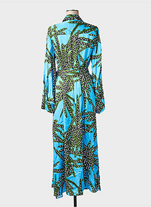 Rochie lungă mâneci lungi mâneci lungi albastru BRAND UNIQUE femeie