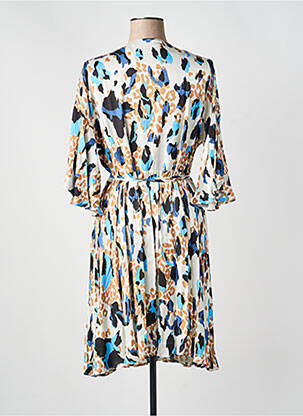 Rochie midi imprimeu floral mâneci lungi bej BRAND UNIQUE femeie
